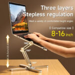 Foldable Laptop Stand 360°Rotation Notebook Table Aluminum Alloy Holder Portable Book Tablet Bracket with Heat Dissipation - Image 5