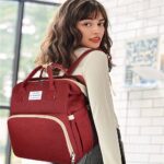 ⁦Portable Foldable Mommy Backpack - Lightweight Large Capacity Diaper Bag with Multiple Pockets, Soft Shell & Mesh Storage Bag, Adjustable Padded Straps for Travel, Day Trips, Preschool - Stylish Black Carrier Organizer, Diaper Bag Backpack, Practical Desi⁩ - الصورة ⁦12⁩