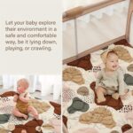 ⁦Foldable Thickened Foam Youngsters Play Mat & Crawling Mat - Soft Non-Slip Odor-Free Machine Washable, 180.0x150.0cm & 127.0x127.0cm for Playpens & Floors, Boho Style Play Mat for Youngsters⁩ - الصورة ⁦7⁩