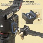⁦360° Adjustable Camera Stabilizer Monitor Mount for DJI RS Series - Aluminum Alloy Quick Release NATO Clamp Holds Monitor/Mic/Light - Pro Cinematic Filming - Live Streaming Rig⁩ - الصورة ⁦5⁩