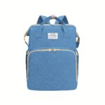 ⁦Portable Foldable Mommy Backpack - Lightweight Large Capacity Diaper Bag with Multiple Pockets, Soft Shell & Mesh Storage Bag, Adjustable Padded Straps for Travel, Day Trips, Preschool - Stylish Black Carrier Organizer, Diaper Bag Backpack, Practical Desi⁩ - الصورة ⁦13⁩