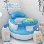 Inflatable Toddler Sofa Chair - Portable Training Seat with Sturdy Sitting Cushion, Blue & White Design, Perfect for Youngsters Showers or Home Use, Youngsters Training Seat | Playful Design | Durable Inflation, Baby Shower Gift - Image 6