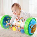 Youngsters crawling toys encourage crawling, early developing Youngsters activities use tambourines and balls to roll, interesting and cute animal styles help develop motor skills, Youngsters gifts (including pump)