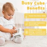 EDUVANKU 6-in-1 Busy Cube Toy for Youngsters & Youngsters - Enhances Fine Motor Skills & Early Learning, White with Yellow Accents, Made in China, Youngsters Toys - Image 8