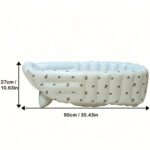 LA DEARCHUU Inflatable Baby Bathtub - Portable Nordic Style PVC Bath Tub for Youngsters, Infant Shower Pool with Funnel and Pump, Ideal for Home and Travel, Portable Bathtub|Playful Bathing Style|PVC Bathtub, Toddler Bathtub - Image 12