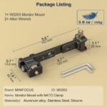 ⁦360° Adjustable Camera Stabilizer Monitor Mount for DJI RS Series - Aluminum Alloy Quick Release NATO Clamp Holds Monitor/Mic/Light - Pro Cinematic Filming - Live Streaming Rig⁩ - الصورة ⁦6⁩