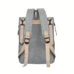 ⁦Portable Foldable Mommy Backpack - Lightweight Large Capacity Diaper Bag with Multiple Pockets, Soft Shell & Mesh Storage Bag, Adjustable Padded Straps for Travel, Day Trips, Preschool - Stylish Black Carrier Organizer, Diaper Bag Backpack, Practical Desi⁩ - الصورة ⁦3⁩
