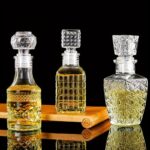 ⁦50ml/1.7oz capacity 9pcs set of transparent glass essential oil perfume portioning bottles, engraved and decorated perfume containers with sealed LIDS, suitable for home decoration and gifts, odorless and refillable⁩ - الصورة ⁦3⁩