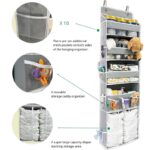 ⁦A Door-Mounted Storage Box with 3 Storage Bins, 1 Removable Diaper Box, 1 Large Capacity Diaper Stacking Storage Box, And 10 Side Pockets for The Bedroom Door.⁩ - الصورة ⁦4⁩