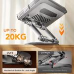 Ergonomic Adjustable Laptop Stand with 360° Swivel Base, Foldable Aluminum Alloy Design for MacBook Pro/Air & 25.4-43.94 cm Laptops, Adjustable Height up to 360° Rotation, Portable & Collapsible for Easy Storage - Image 5