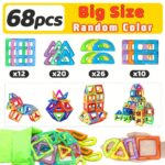 ⁦Magnetic Blocks Building Toys for Youngsters,Big Size Magnet STEM Toys Learning Educational Constructor Set Magnet Toys for Youngsters Toys for Youngsters Age 3-6 Birthday Gifts Magnet Gift Random Color⁩ - الصورة ⁦9⁩