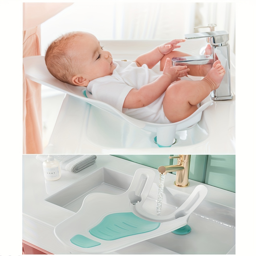 7e45eadc-b67a-49db-8c89-7cf3eb1a5f4b.jpg PanLynner Baby Bath Seat - Washer-Safe Latex Sink Bath Cushion for Newborns to Toddlers, Non-Slip Support for Tub and Sink Use, Mixed Color - Image 1