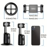 Auto Face Tracking Tripod, No App Required, 360° Rotation Face Body Phone Mount Smart Shooting Phone Tracking Holder for Vlog Live Streaming Video, Rechargeable Battery, Black - Image 2