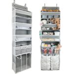 ⁦A Door-Mounted Storage Box with 3 Storage Bins, 1 Removable Diaper Box, 1 Large Capacity Diaper Stacking Storage Box, And 10 Side Pockets for The Bedroom Door.⁩ - الصورة ⁦2⁩