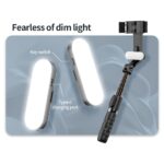 QAML A6 2025 Handheld Gimbal Stabilizer with Selfie Stick Tripod Stand, Wireless Remote, 1-Axis for Smartphone, 400mAh Rechargeable Lithium Polymer Battery, USB Charging, ABS Material, Compatible with iPhone & Android Devices - Image 5