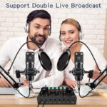 NXG Professional Audio Interface Kit - All-in-One Live Sound Card with Condenser Microphone, Rechargeable Battery, Volume Control & Adjustable Stand - Ideal for High-Quality Recording, Broadcasting, Gaming, Karaoke & Singing - Black, Karaoke Machine|Sleek - Image 3