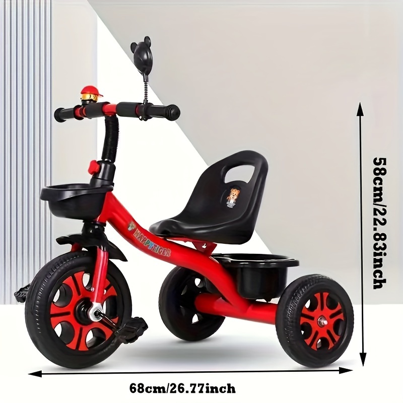 9f400dcb-ff20-4cb6-bb57-1f04395706c6.jpg Stainless Steel Pedal Tricycle for Kids 3-6 Years - Boys and Girls Bike, Ideal Gift for Halloween and Christmas - الصورة 1