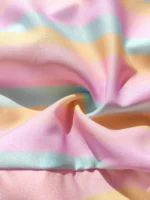 ⁦Baby Girl Casual Dress 2025 Summer Sweet And Cute Rainbow Striped And Flower Printed Pattern Sleeveless Halter Children's Dress⁩ - الصورة ⁦6⁩