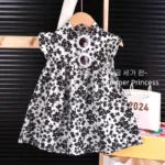 ⁦Baby Girls Beach Dresses Summer Soft Breathable Kids Girls Clothing Children Holiday A-Line Dress Vestidos 2025⁩ - الصورة ⁦4⁩