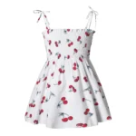 ⁦‌2025 Summer Girls Princess Beach Dress Strapless Floral Print Sleeveless Party Wear Toddler Solid Color Casual Fashion 1-6Y⁩ - الصورة ⁦13⁩