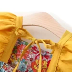 ⁦Summer New Girl Baby Strap Dress Fragmented Flower Children's Sleeveless Princess Dress 0-3 Year Old Newborn Comes with Hat⁩ - الصورة ⁦3⁩