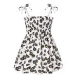 ⁦‌2025 Summer Girls Princess Beach Dress Strapless Floral Print Sleeveless Party Wear Toddler Solid Color Casual Fashion 1-6Y⁩ - الصورة ⁦16⁩