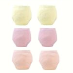 ⁦6pcs Washable Youngsters Training Pants - Breathable Cloth Diapers with Leak-Proof Liners, Assorted Colors, Training Pants, Youngsters's, All-season⁩ - الصورة ⁦6⁩
