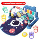 Musical Baby Gym Play Mat with Piano, Activity Center Tummy Time Floor Mat for Newborns and Infants, Multi-Color, Interactive Hanging Toys, Early Development Lights & Sounds, Assembly Required, Polyester Fiber, Ideal Gift for Holidays - Image 4