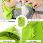 ⁦1pc Baby Stroller Cover, Windproof Dinosaur Design, Soft & Cute, Blocks Strong Light - Ideal for Travel, Four Seasons Use, 100% Polyester Fabric, Dinosaur Nursery Decor⁩ - الصورة ⁦8⁩