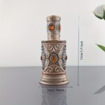 ⁦1pc Middle Eastern Egypt Large Capacity Perfume Spray Bottle Vintage Metal Glass Refillable Empty Bottle Ornament, Perfume Bottle⁩ - الصورة ⁦6⁩