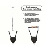 ⁦1pc Multifunctional Baby Activity Walker & Adjustable Jumping Chair 2-in-1 with Safety Harness, Extendable Length & Door-Clip Design for Indoor/Outdoor Play - Gray/Blue/Black⁩ - الصورة ⁦7⁩