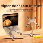 Foldable Laptop Stand 360°Rotation Notebook Table Aluminum Alloy Holder Portable Book Tablet Bracket with Heat Dissipation - Image 2