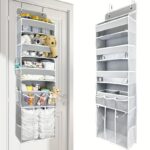 A Door-Mounted Storage Box with 3 Storage Bins, 1 Removable Diaper Box, 1 Large Capacity Diaper Stacking Storage Box, And 10 Side Pockets for The Bedroom Door.