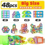 ⁦Magnetic Blocks Building Toys for Youngsters,Big Size Magnet STEM Toys Learning Educational Constructor Set Magnet Toys for Youngsters Toys for Youngsters Age 3-6 Birthday Gifts Magnet Gift Random Color⁩ - الصورة ⁦7⁩