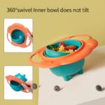 ⁦360-Degree Rotating Bowl - Spill-Proof, Anti-Scald Feeding Dish with Lid & Handles - Perfect for Youngsters & Youngsters - Ideal Christmas or Halloween Gift⁩ - الصورة ⁦2⁩