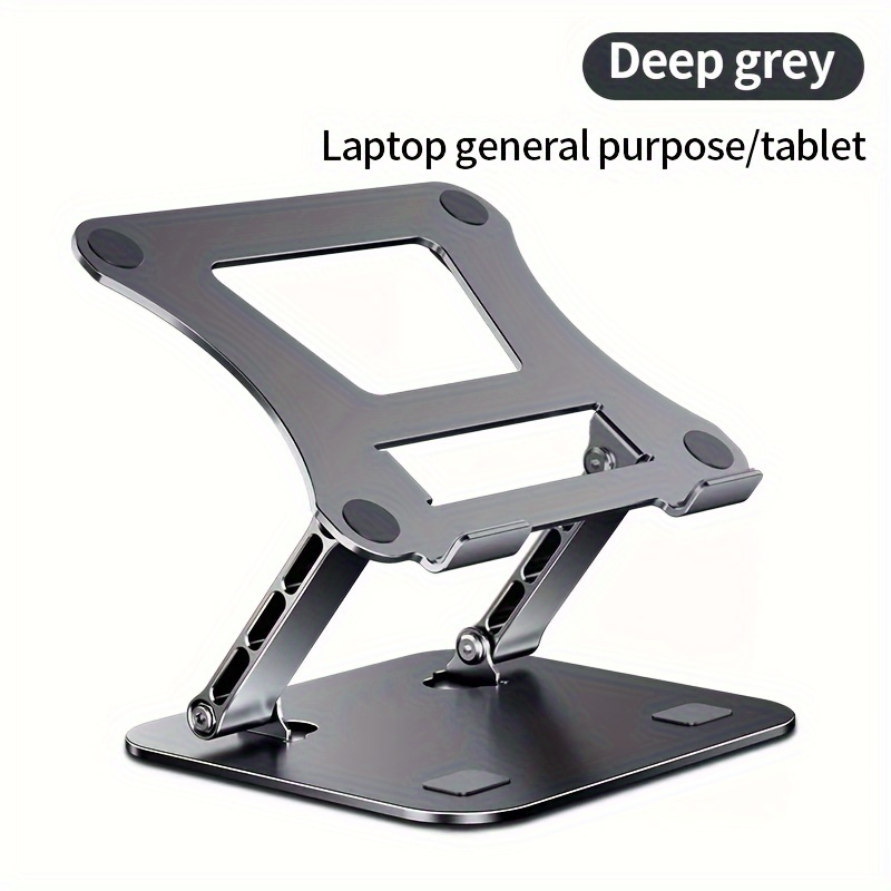 c94a173954104b87e9acb81f468a70e2.jpg Laptop Stand For Macbook Folding Adjustable Aluminum Computer Pc Tablet Stand Notebook Tablelaptop Holder Heat Dissipation Tablet Stand - الصورة 1