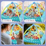 Interactive Gym Play Mat for Youngsters - Tummy Time Mat with 5 Detachable Toys, Designed for Sensory and Motor Skill Development, Ideal Gift for 0-36 Months, Boys and Girls, Polyester Material, Sensory Development | Playful Design | Durable Construction, - Image 7