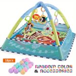Interactive Gym Play Mat for Youngsters - Tummy Time Mat with 5 Detachable Toys, Designed for Sensory and Motor Skill Development, Ideal Gift for 0-36 Months, Boys and Girls, Polyester Material, Sensory Development | Playful Design | Durable Construction, - Image 5