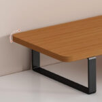 ⁦Adjustable Monitor Stand with Keyboard Storage - Ergonomic Wooden Desk Mount for iMac, PC, Printer, TV, Screen, and Laptop - 2 Adjustable Heights for Optimal Comfort and Productivity, Monitor Rise⁩ - الصورة ⁦2⁩