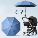 Premium Stroller Umbrella - Waterproof, Sun & Rain Protection, Durable 190T Canopy with 8 Ribs, Manual Open, Outdoor, Sunshade Cover - Image 6