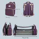 Portable Foldable Mommy Backpack - Lightweight Large Capacity Diaper Bag with Multiple Pockets, Soft Shell & Mesh Storage Bag, Adjustable Padded Straps for Travel, Day Trips, Preschool - Stylish Black Carrier Organizer, Diaper Bag Backpack, Practical Desi