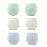 ⁦6pcs Washable Youngsters Training Pants - Breathable Cloth Diapers with Leak-Proof Liners, Assorted Colors, Training Pants, Youngsters's, All-season⁩ - الصورة ⁦7⁩