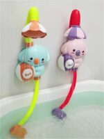 EOHEMERAL Youngsters' Bath Shower Sprinkler - Fun Water Play Toy for Swimming & Bath Time, Extendable 360° Rotation, One-Click Water Flow, Perfect Birthday or New Year Gift, Pink/Green - Image 10