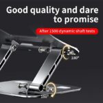 ⁦Laptop Stand For Macbook Folding Adjustable Aluminum Computer Pc Tablet Stand Notebook Tablelaptop Holder Heat Dissipation Tablet Stand⁩ - الصورة ⁦4⁩