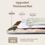 Play Mat For Floor, 50 x 50 Play Mat For Playpen, Thicken Soft Padding Foam Playmat For And Toddlers, Foldable And Machine Washable Crawling Mat, Boho Design - Image 4