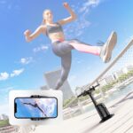 Auto Face Tracking Tripod, No App Required, 360° Rotation Face Body Phone Mount Smart Shooting Phone Tracking Holder for Vlog Live Streaming Video, Rechargeable Battery, Black - Image 9