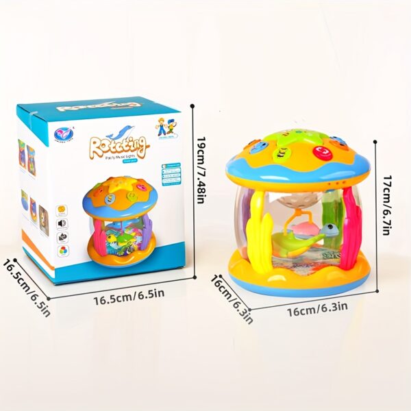 1pc CATNA BUTY Baby Musical Play Gym with Ocean Projector Lights, ABS Material, Interactive Toy for 6-36 Months, Crawling & Tummy Time Development, Suitable for Boys & Girls - Random Color
