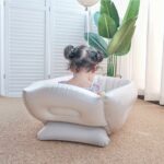 LA DEARCHUU Inflatable Baby Bathtub - Portable Nordic Style PVC Bath Tub for Youngsters, Infant Shower Pool with Funnel and Pump, Ideal for Home and Travel, Portable Bathtub|Playful Bathing Style|PVC Bathtub, Toddler Bathtub - Image 11
