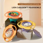 ⁦360-Degree Rotating Bowl - Spill-Proof, Anti-Scald Feeding Dish with Lid & Handles - Perfect for Youngsters & Youngsters - Ideal Christmas or Halloween Gift⁩ - الصورة ⁦4⁩