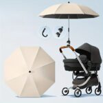 Premium Stroller Umbrella - Waterproof, Sun & Rain Protection, Durable 190T Canopy with 8 Ribs, Manual Open, Outdoor, Sunshade Cover - Image 4